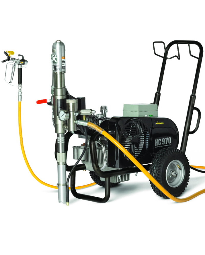 Agregat malarsko-szpachlarski Wagner HeavyCoat 970E Wagner - Dane techniczne:  Ciężar: 100 kg Silnik: Elektryczny Moc silnika: 5 Agregat malarsko-szpachlarski Wagner HeavyCoat 970E Wagner - Dane techniczne:  Ciężar: 100 kg Silnik: Elektryczny Moc silnika: 5