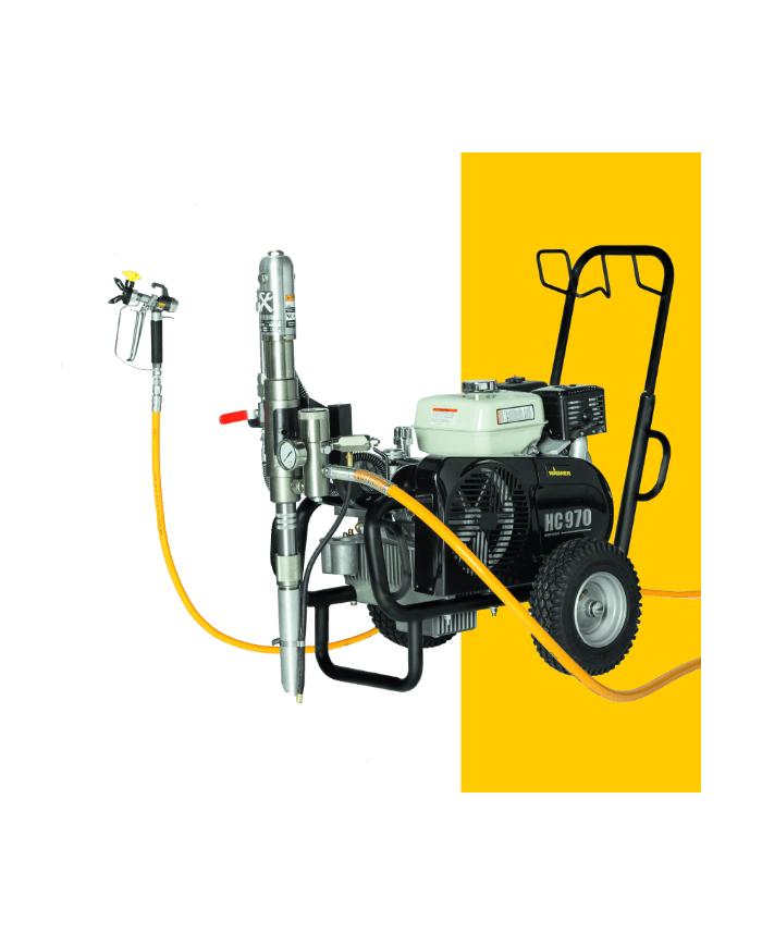 Jednotka na nanášanie farby a plnidla Wagner HeavyCoat 970E Wagner - Technické údaje:    Hmotnosť: 100 kgMotor: ElektrickýVýkonm