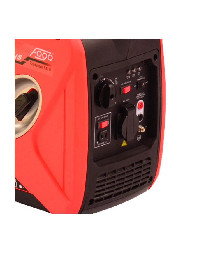 FOGO F2001iS inverter single-phase generator set Fogo - Specifications:  Dimensions: 498x290x459 mm Voltage: 230 V Power Categor