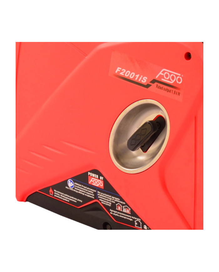 Agregat prądotwórczy jednofazowy FOGO F2001iS inwerterowy Fogo - Dane techniczne:  Wymiary: 498x290x459 mm Napięcie: 230 V Kateg Agregat prądotwórczy jednofazowy FOGO F2001iS inwerterowy Fogo - Dane techniczne:  Wymiary: 498x290x459 mm Napięcie: 230 V Kateg