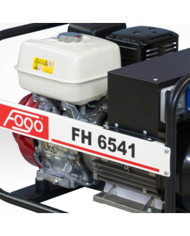 FOGO FH 6541 single-phase generator set Fogo - Specifications:  Dimensions: 745x530x495 mm Voltage: 230 V Power Category: 1 - 6 