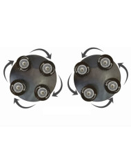 Pravá štvorcová čepeľ 2X1170/2x1200mm so 4 otočnými hlavicami na návrat Lavina - 