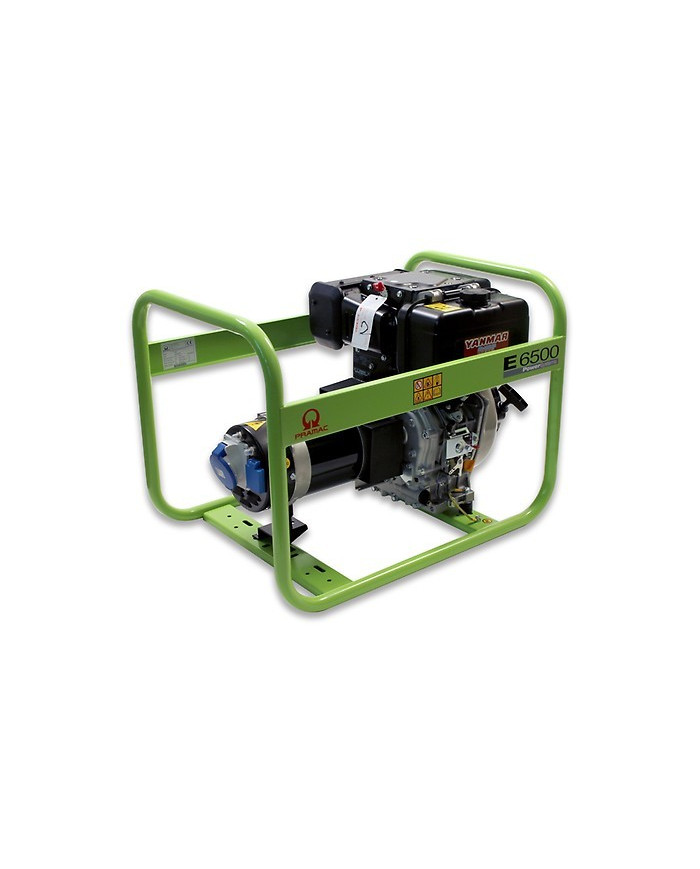 Agregat prądotwórczy jednofazowy PRAMAC E6500 Pramac - Dane techniczne:: undefinedciezar: 94 kgnapiecie: 230 Vsilnik: yanmar l10 Agregat prądotwórczy jednofazowy PRAMAC E6500 Pramac - Dane techniczne:: undefinedciezar: 94 kgnapiecie: 230 Vsilnik: yanmar l10