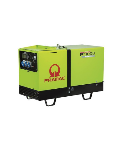 PRAMAC P11000 single-phase generator set Pramac - Dane techniczne:: undefinedciezar: 320 kgnapiecie: 230 Vsilnik: yanmar 3tnm74f