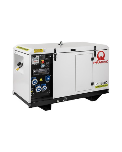 PRAMAC P18000 AVR single-phase generator set Pramac - Dane techniczne:: undefinedciezar: 475 kgnapiecie: 230 Vsilnik: yanmar 3tn