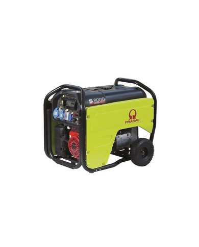 PRAMAC S8000 AVR single-phase generator set Pramac - Dane techniczne:: undefinedciezar: 109 kgnapiecie: 230 Vsilnik: honda gx390