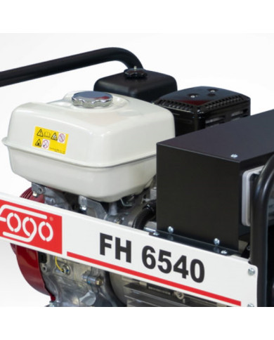 FOGO FH6540 three-phase generator set Fogo - Specifications:  Dimensions: 745 x 530 x 495 mm Weight: 80 kg Voltage: 400/230 V Po