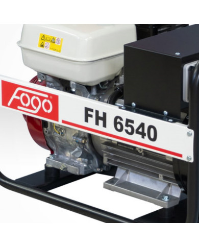 FOGO FH6540 three-phase generator set Fogo - Specifications:  Dimensions: 745 x 530 x 495 mm Weight: 80 kg Voltage: 400/230 V Po