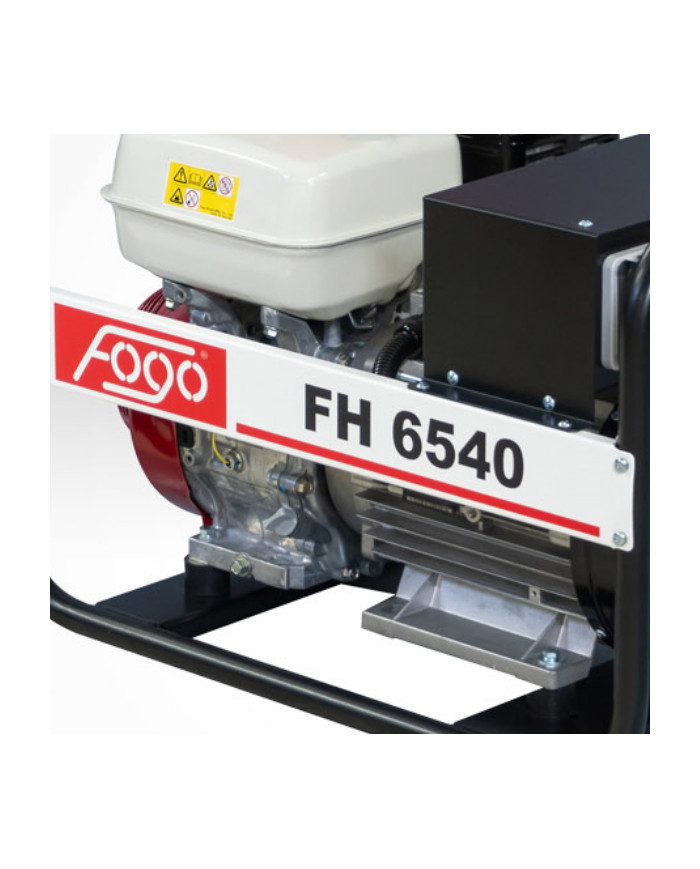 Trojfázový generátor FOGO FH 6540 Fogo - Technické údaje:    Rozmery: 745 x 530 x 495 mmHmotnosť: 80 kgNapätie:    4 00/230 VVýk
