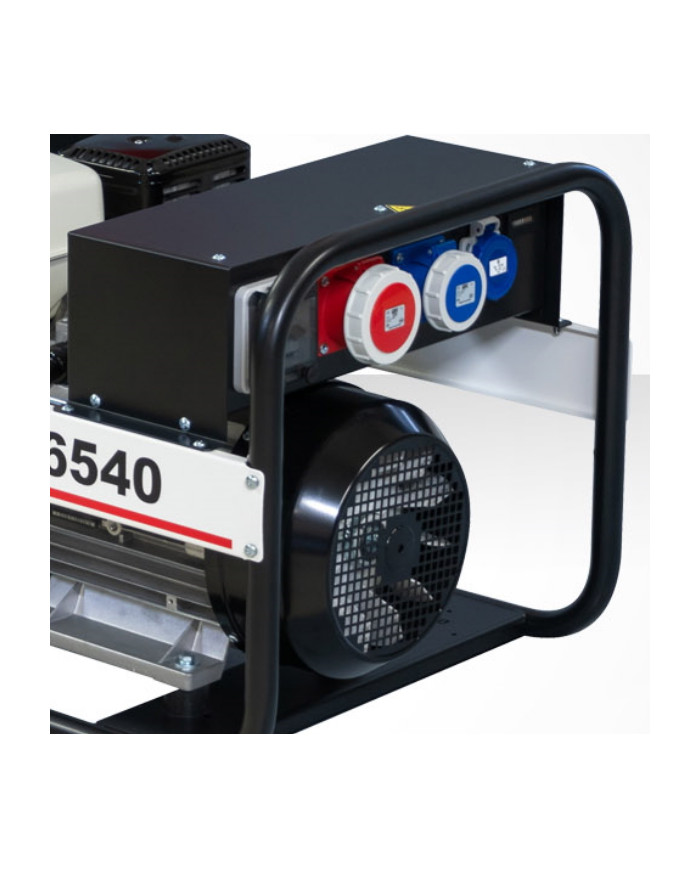 FOGO FH6540 three-phase generator set Fogo - Specifications:  Dimensions: 745 x 530 x 495 mm Weight: 80 kg Voltage: 400/230 V Po