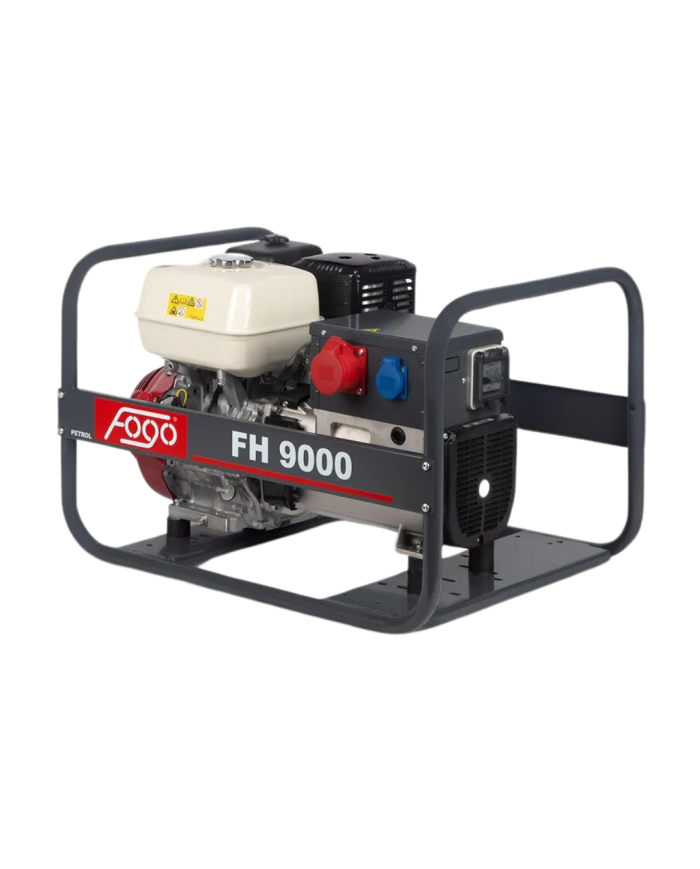 Agregat prądotwórczy trójfazowy FOGO FH 9000 Fogo - Dane techniczne:  Wymiary: 790 x 580 x 505 mm Napięcie: 400/230 V Kategoria  Agregat prądotwórczy trójfazowy FOGO FH 9000 Fogo - Dane techniczne:  Wymiary: 790 x 580 x 505 mm Napięcie: 400/230 V Kategoria