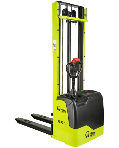 Electric stacker LIFTER BY PRAMAC GX 12/29 GEL 1150X560 Pramac - Dane techniczne:: undefinednapiecie: 24 v (akumulatora)naped: e