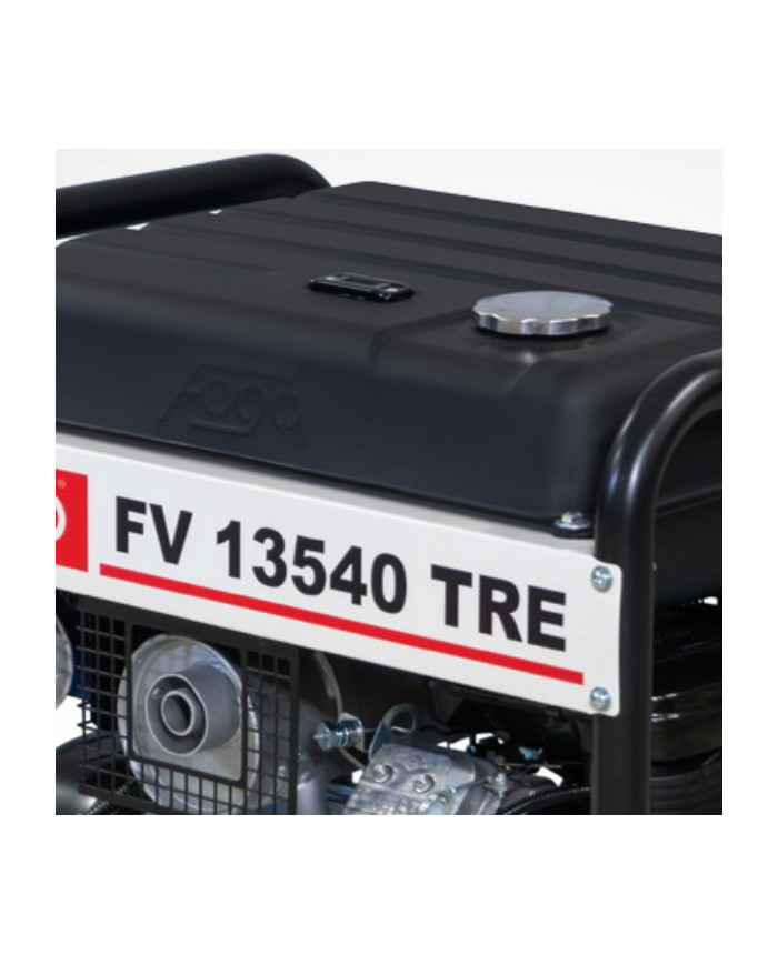 FOGO FV 13540 TRE three-phase generator set Fogo - Specifications:  Dimensions: 790 x 580 x 765 mm Voltage: 400/230 V Power Cate