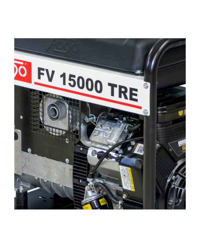FOGO FV 15000 TRE three-phase generator set Fogo - Specifications:  Dimensions: 790 x 580 x 765 mm Voltage: 400/230 V Power Cate