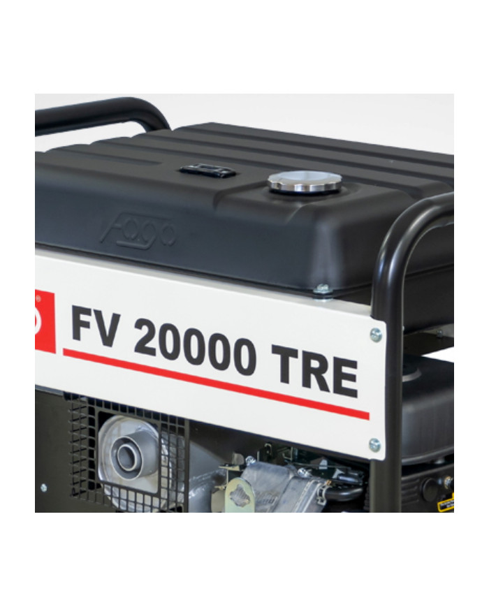 FOGO FV 20000 TRE three-phase generator set Fogo - Technical specifications:  Dimensions: 900 x 580 x 890 mm Voltage: 400.230 V 