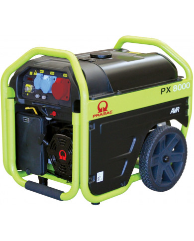 PRAMAC PX8000 AVR three-phase generator set Pramac - Dane techniczne:: undefinedciezar: 97 kgnapiecie: 400/230 vsilnik: sr190f
