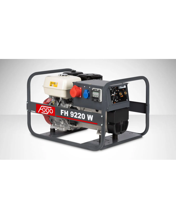 Three-phase generator with welding module FOGO FH 9220 W Fogo - Specifications:  Dimensions: 790 x 580 x 505 mm Voltage: 400/230 Three-phase generator with welding module FOGO FH 9220 W Fogo - Specifications:  Dimensions: 790 x 580 x 505 mm Voltage: 400/230