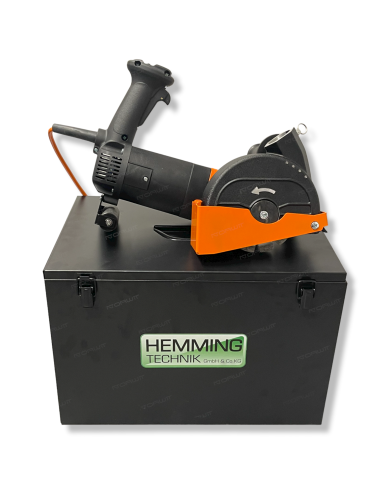 RH 403-S heating groove milling machine Hemming Technik - Technical data:  Weight: 7.1 kg Mounting: 22.2mm Motor: 2.3kW / 230V M