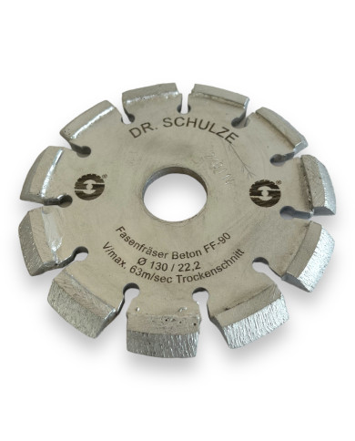 Chamfer cutter FF90 130/25.4 DR Schulze  - Dane techniczne:: undefinedproducent: dr. schulzegrubosc segmentu: 10mmsrednica otwor