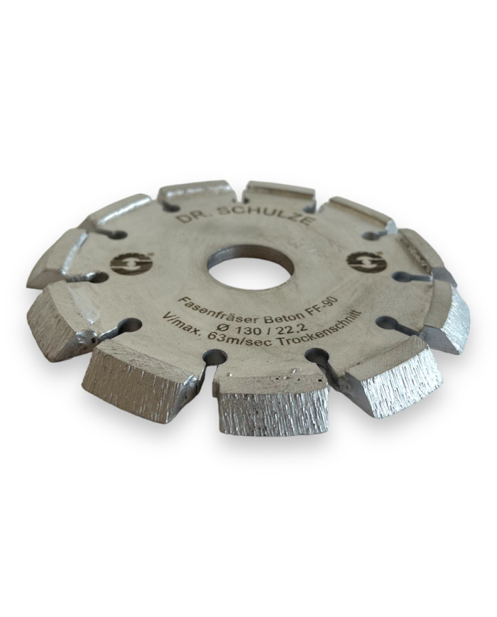 Chamfer cutter FF90 130/25.4 DR Schulze  - Dane techniczne:: undefinedproducent: dr. schulzegrubosc segmentu: 10mmsrednica otwor Chamfer cutter FF90 130/25.4 DR Schulze  - Dane techniczne:: undefinedproducent: dr. schulzegrubosc segmentu: 10mmsrednica otwor