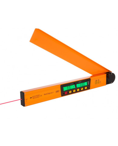 Angle meter with laser level Multi-Digit Pro  - Dane techniczne:: undefinedwymiary: 54 x 7.5 x 5 cmciezar: 1.55 kgzasilanie: 3 x