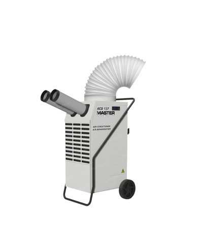 Master ACD 137 portable air conditioner Master Heaters - Technical Data:  Noise level [ dB(A) ]: 55 Airflow [ m³/h ]: 1020/800 W