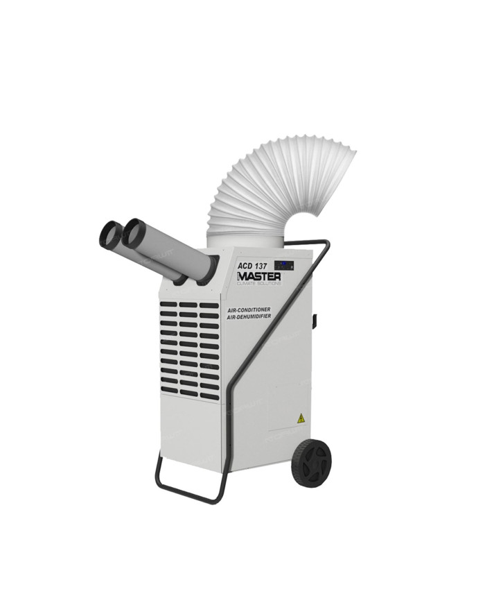 Master ACD 137 portable air conditioner Master Heaters - Technical Data:  Noise level [ dB(A) ]: 55 Airflow [ m³/h ]: 1020/800 W