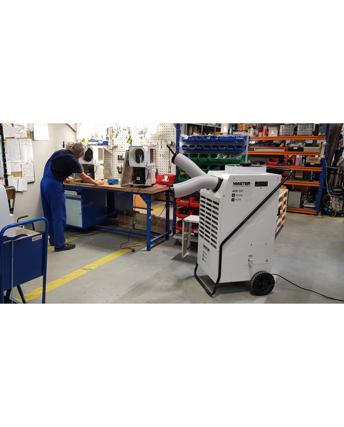 Klimatyzator przenośny Master ACD 137 Master Heaters - Technické údaje:  Hladina hluku [ dB(A) ]: 55 Prietok vzduchu [ m³/h ]: 1
