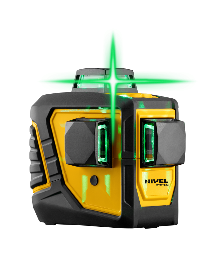 Laser budowlany Nivel System CL3D-G Nivel System - Dane techniczne:  Wymiary: 150 x 65 x 160 mm Ciężar: 700 g Marka: Nivel Syste