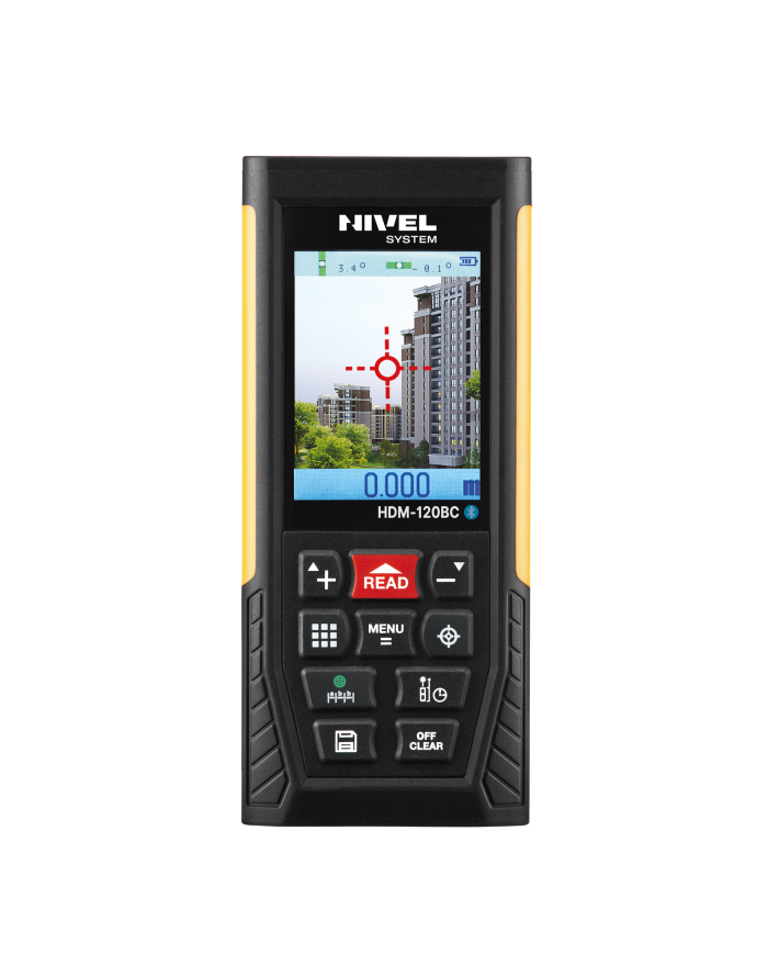 Dalmierz z czerwoną wiązką Nivel System HDM-120BC Nivel System - Dane techniczne:  Funkcja Pitagorasa: tak Marka: Nivel System Z