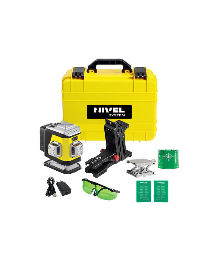 Nivel System CL3G green cross line laser Nivel System - Technical data:  Dimensions: 148 x 90 x 133 mm Weight: 890 g Brand: Nive Nivel System CL3G green cross line laser Nivel System - Technical data:  Dimensions: 148 x 90 x 133 mm Weight: 890 g Brand: Nive