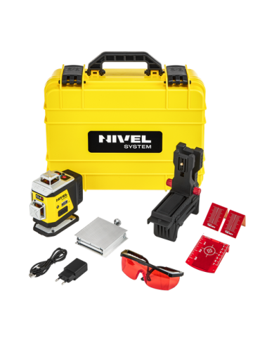 Nivel System CL4R red cross line laser Nivel System - Technical data:  Dimensions: 148 x 90 x 151 mm Weight: 920 g Brand: Nivel 