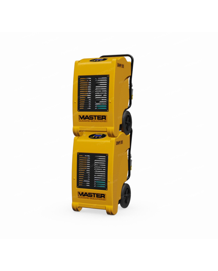 Master DHP 55 dehumidifier Master Heaters -      Technical Data:       Noise level [ dB(A) ]: 56     Airflow [ m³/h ]: 340     O
