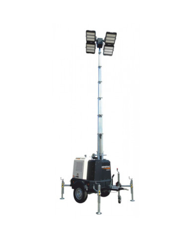 GENERAC V20 lighting mast  - Dane techniczne:: undefinedciezar: 1030 kgsilnik: kubota z482moc: 4x320 w