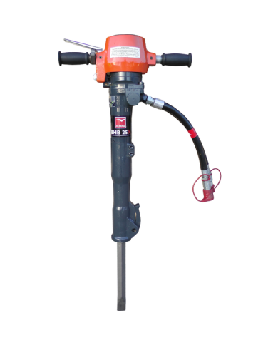 Altrad Belle BHB 25X hydraulic hammer Altrad Belle - Dane techniczne:: undefinedciezar: 25 kgliczba uderzen: 1600/minprzeplyw: 2