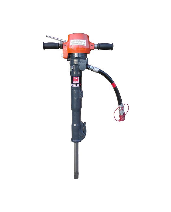 Młot hydrauliczny Altrad Belle BHB 25X Altrad Belle - Dane techniczne:Ciezar: 25 kgLiczba uderzen: 1600/minPrzeplyw: 20 l/minEne