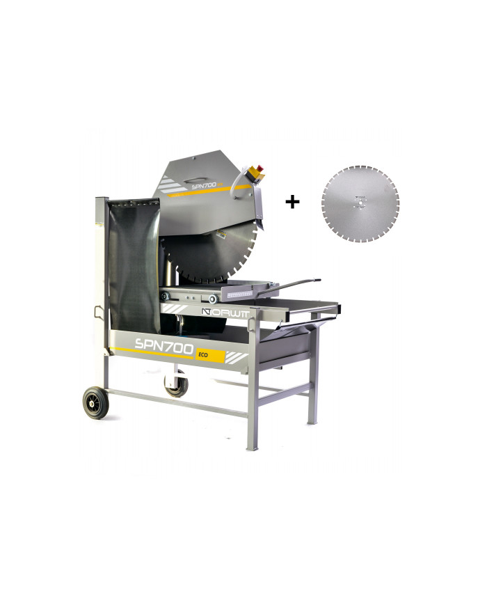 SPN 700 Eco table saw with diamond blade KSP700.  - Dane techniczne:  : undefined ciezar: 144kg napiecie: 400v silnik: soga ital