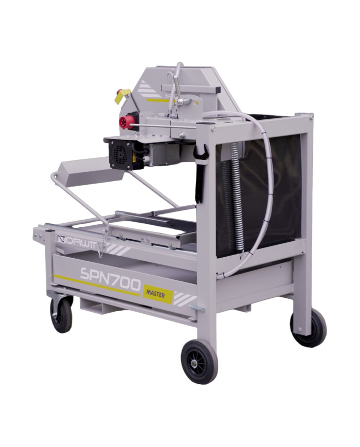 SPN 700 Master table saw for concrete blocks Norwit - Specifications:  Weight: 144kg Voltage: 400V Motor: Soga Italy Speed: 1400 SPN 700 Master table saw for concrete blocks Norwit - Specifications:  Weight: 144kg Voltage: 400V Motor: Soga Italy Speed: 1400