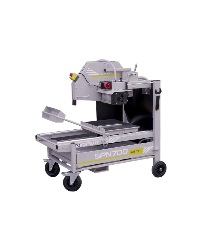 SPN 700 Master table saw for concrete blocks Norwit - Specifications:  Weight: 144kg Voltage: 400V Motor: Soga Italy Speed: 1400 SPN 700 Master table saw for concrete blocks Norwit - Specifications:  Weight: 144kg Voltage: 400V Motor: Soga Italy Speed: 1400