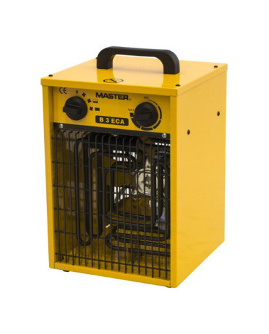Master B 3 ECA electric heater Master Heaters -      Technical Data:       Airflow [ m³/h ]: 510     Power supply [ V/Hz ]: 230/