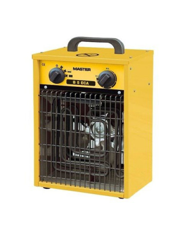 Master B 5 ECA electric heater Master Heaters -      Technical Data:       Airflow [ m³/h ]: 510     Power supply [ V/Hz ]: 400/