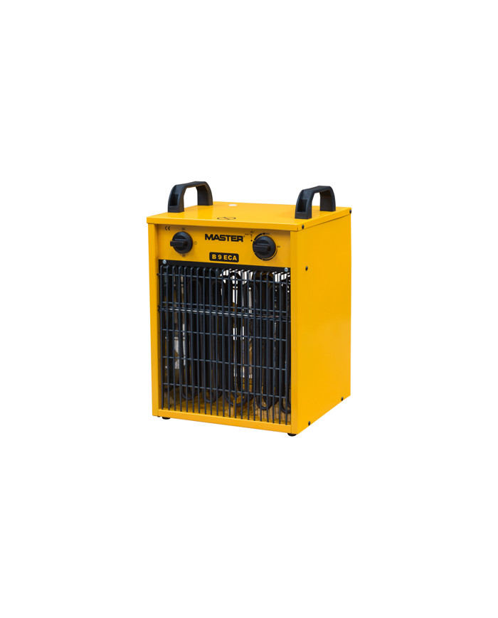 Master B 9 ECA electric heater Master Heaters -      Technical Data:       Airflow [ m³/h ]: 800     Power supply [ V/Hz ]: 400/