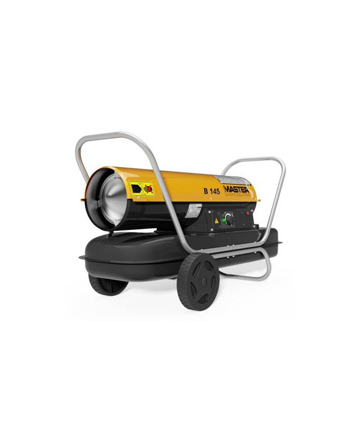 Master B 145 CEL oil heater Master Heaters - Technical specifications:  Tank capacity [ l ]:44 Air flow [ m³/h ]:900 Power suppl