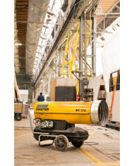 Master BV 170 oil heater with flue outlet Master Heaters -      Technical Data:       Tank capacity [ l ]: 65     Airflow [ m³/h