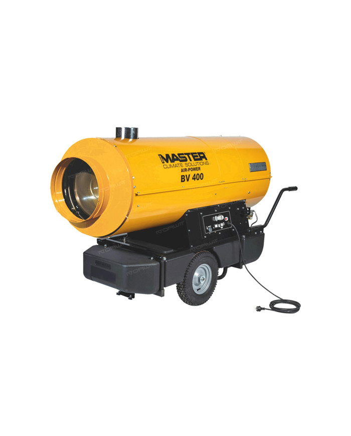 Nagrzewnica olejowa z odprowadzeniem spalin Master BV 400 Master Heaters -      Dane techniczne:       Pojemność zbiornika [ l ]