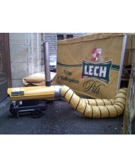 Master BV 290 oil heater with exhaust outlet Master Heaters -      Technical Data:       Tank capacity [ l ]: 105     Airflow [ 