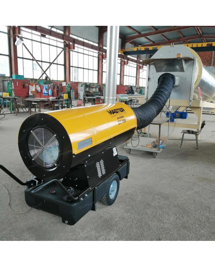 Nagrzewnica olejowa z odprowadzeniem spalin Master BV 400 Master Heaters -      Dane techniczne:       Pojemność zbiornika [ l ]