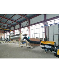 Master BV 400 oil heater with exhaust outlet Master Heaters -      Technical Data:       Tank capacity [ l ]: 150     Airflow [ 