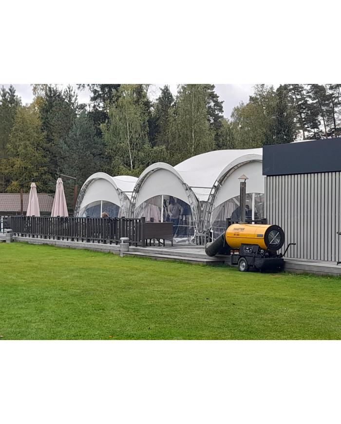 Nagrzewnica olejowa z odprowadzeniem spalin Master BV 400 Master Heaters -      Dane techniczne:       Pojemność zbiornika [ l ]