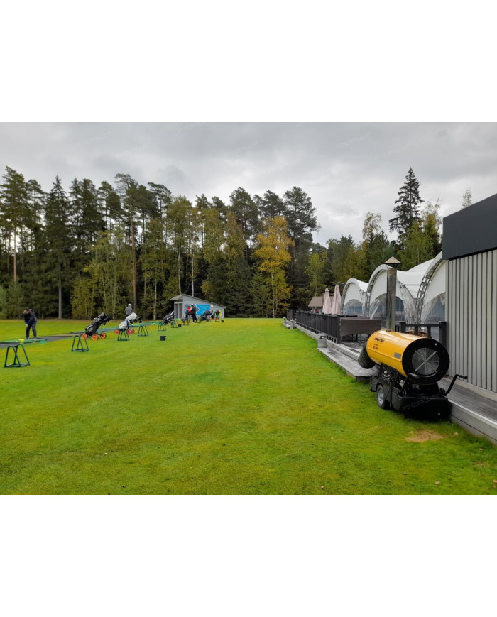 Master BV 400 oil heater with exhaust outlet Master Heaters -      Technical Data:       Tank capacity [ l ]: 150     Airflow [ 